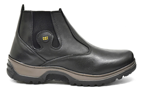 Bota Coturno Botina Cat 100% Couro Legitimo Conforto Ref1800