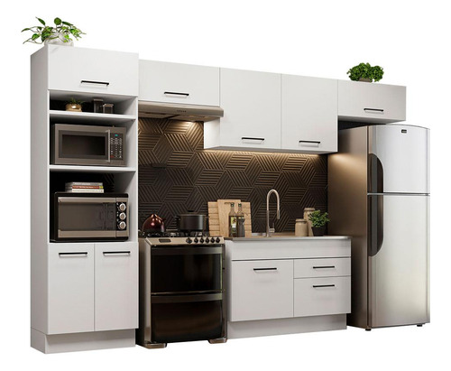 Mueble De Cocina Integral 350cm Agata Madesa 01 Blanco