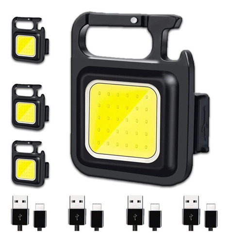 Linterna Portátil Mini Llavero Cargando 4lampara Tactica Led