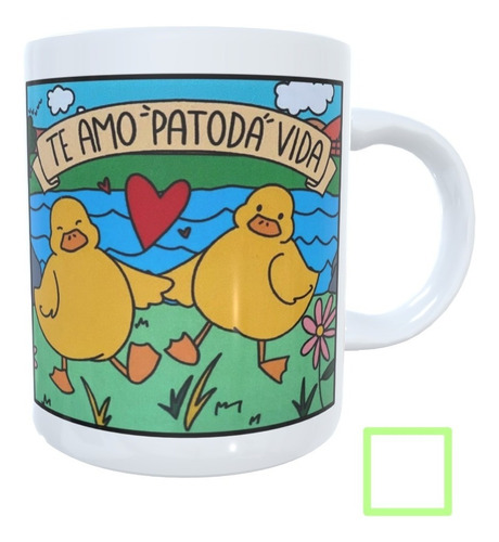 Caneca/xícara Te Amo Patodavida - Porcelana 325 Ml