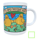 Caneca/xícara Te Amo Patodavida - Porcelana 325 Ml