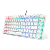 Teclado Gamer Game Factor Qwerty Brown Con Luz Rainbow