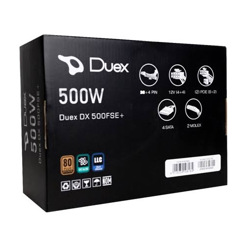 Fonte Duex 500w Real 80plus Pfc At Dx 500fse C/cabo