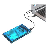 Cofre Transparente Usb 3.0 Sata 2.5 Hdd Sdd Azul