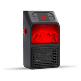 Calefactor Eléctrico 900 Watt Portátil Invierno Flame Heater Color Negro