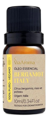 Óleo Essencial Bergamot Italy 10 Ml - Bergamota - Via Aroma Tipo De Embalagem Vidro