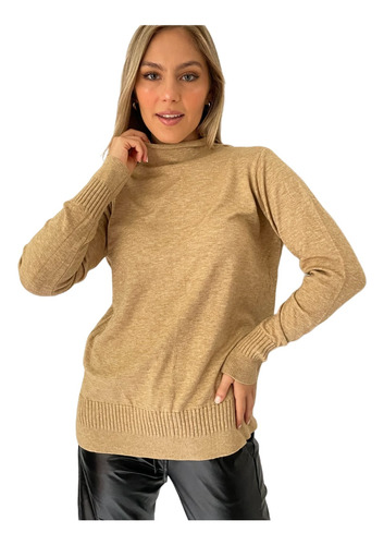 Sweater Media Polera Mujer Pullover Polera Moda Invierno