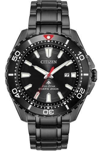 Reloj Citizen Bn0195-54e Promaster Wr 200m Agen Ofici M Color De La Malla Negro Color Del Bisel Negro Color Del Fondo Negro