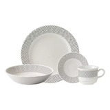 Set Vajilla 16 Pzas Corona Amaranta 4x4 Platos Tazas Ceramic