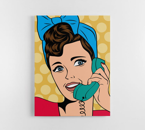 Cuadro En Lienzo Tayrona Store Comic Pop Art 001 60x80cm