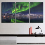 Cuadros Tripticos Aurora Boreales Australes (120x60cm)