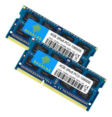 2 Unidades De Memoria Para Ordenador Portátil Ram Pc3-10600s