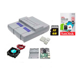 Case Snes Raspberry Pi3 B B+ + Cooler + 3 Dissipadores + 32g