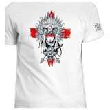 Camiseta Estampada Cruz Roja Lobo Mujer India Inp Hombre Ink