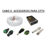 Cabo Coaxial Cftv 50m C/ Conectores, Fonte 5 A S5pb10f5