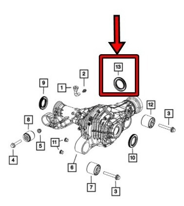 Reten Pion Diferencial Del Jeep Grand Cherokee Ram 1500 11/ Foto 3