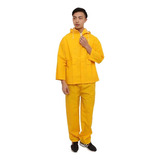 Equipo Traje De Lluvia Impermeable Capa Pantalon Amarillo