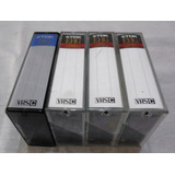 Lote De 4 Video Cassetes Vhs C Tdk Compactos Con Sus Cajas 