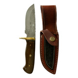 Koyam Cuchillo Acero Damasco 9in +512 Capas Y Funda Cuero