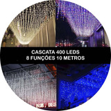 Cascata 400 Led 8 Funções C/ Emenda Decoração Natal 10m 110v