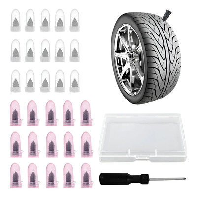 Kit De Reparación De Neumáticos, 30 Unidades, Clavos De Goma