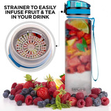 64hydro 32oz 1liter Motivational Water Bottle With Time Mark