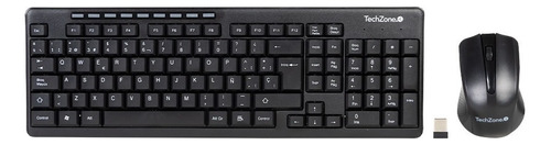 Teclado Y Mouse Inalámbrico Resistente Al Desgaste Plug&play Color Del Teclado Negro