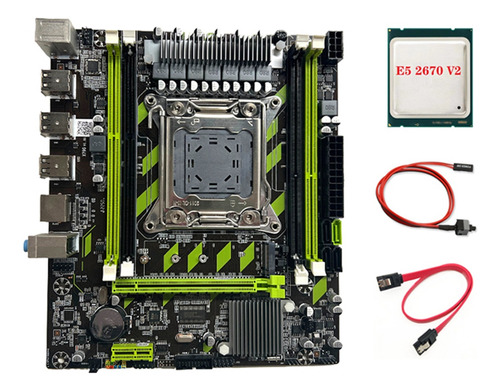 Placa Base X79g Lga2011+cpu E5 2670 V2+cable De Conmutador+c