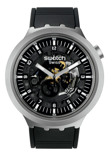 Reloj Swatch Dark Irony Big Bold Irony De Caucho Sb07s105 Ss