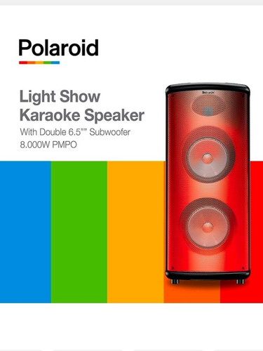 Parlante Karaoke Flame 6.5  Polaroid Light Show