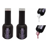 Kit X2 Gel Uv Led Esmaltado Semi Navi V. Lactea Blanco+ Rosa