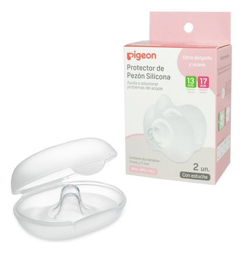 Protector De Pezon Silicona 2 Tamaños 13 Y 17mm + Estuche 