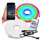 Tira Neon Flex Led Luz Rgb Ip65 Flexible Control Y App 