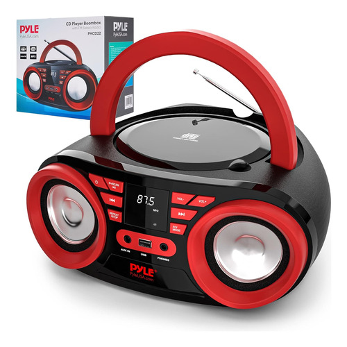 Altavoz Boombox Bluetooth Con Reproductor De Cd Portátil Pyl