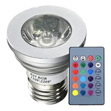 Kit 3 Lâmpadas Dicroica E27 Spot Luz Led Com Controle