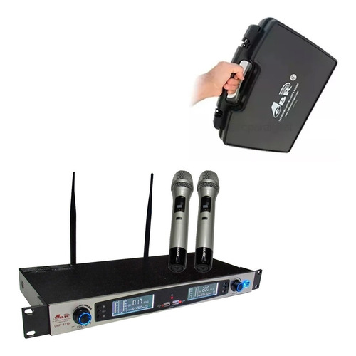 Microfono Doble Gbr Uhf 1710 Inalambrico 100 Frecuencia Usb 