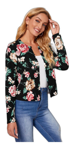 Blazer Hermoso Con Estampado Floral Hermoso