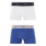 Boxer Bipack Lisos Azul Hombre Fashion´s Park