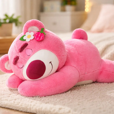 Bonito Peluche Oso Lotso Rosa Aroma Fresa 30cm Con Regalo Rosa