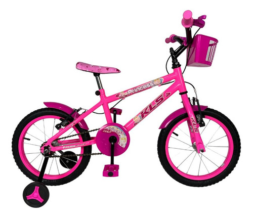 Bicicleta Aro 16  Infantil 4 A 7 Anos Criança Feminina Rosa