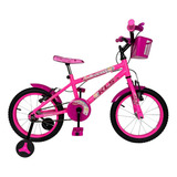 Bicicleta Aro 16  Infantil 4 A 7 Anos Criança Feminina Rosa