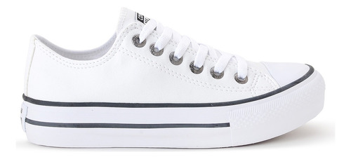 Tênis All Star Plataforma Couro Pu Branco Original Feminino 