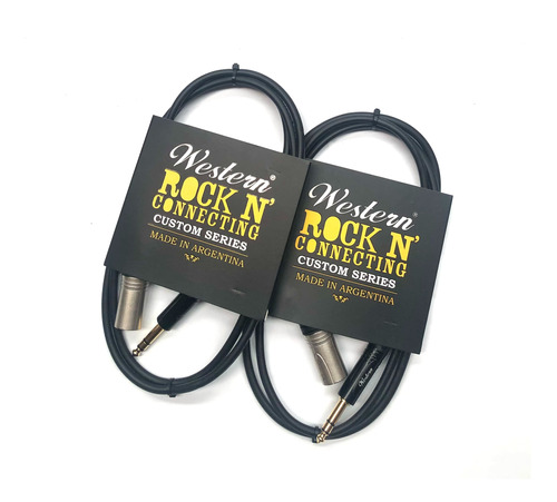 Cable Balanceado Western Xlr Macho Plug Trs - 6mts (el Par)