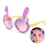 Gafas De Sol Oreja Conejo Accesorios Moda Bebés Niños Lentes Color Del Armazón Lila