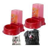 Kit 2un Potes De Ração E Água Para Cães E Gatos Até 2l