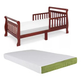 Cama Camita De Madera Infantil Davinci Cherry Con Colchon