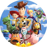 Painel Redondo Sublimado Toy Story 4 1,50x1,50