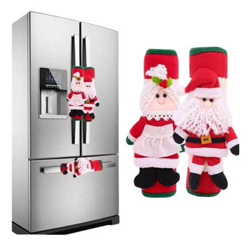 Juego Porta Refrigerador Refri Adornos Navidad Decoración 2p