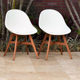 Amazonia Cannes - Silla De Comedor Para Patio (juego De 2), 