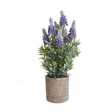 Arreglo Lavanda Artificial Inglesa De Macetero Redondo 30cm